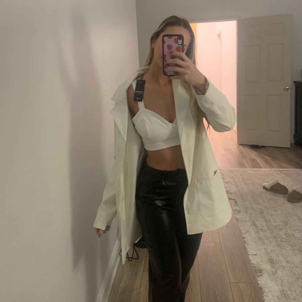 Leather blazer